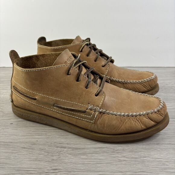Sperry Other - Sperry Top Sider Brown Leather Chukka Ankle Boots Sahara Men’s Lace Up 7.5M